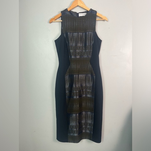 AMANDA WAKELEY Midnight/Multi Tapis Short Jacquard Dress size 6 - Picture 4 of 13